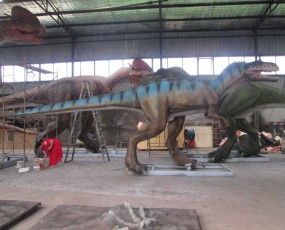 仿真恐龙模型_9米异特龙首次运行视频